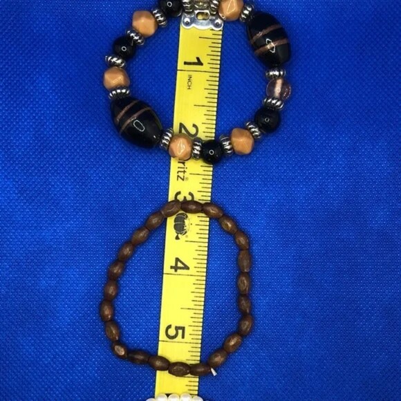 BOHO Beaded Stretch Bracelets Set of 3 - Picture 4 of 6